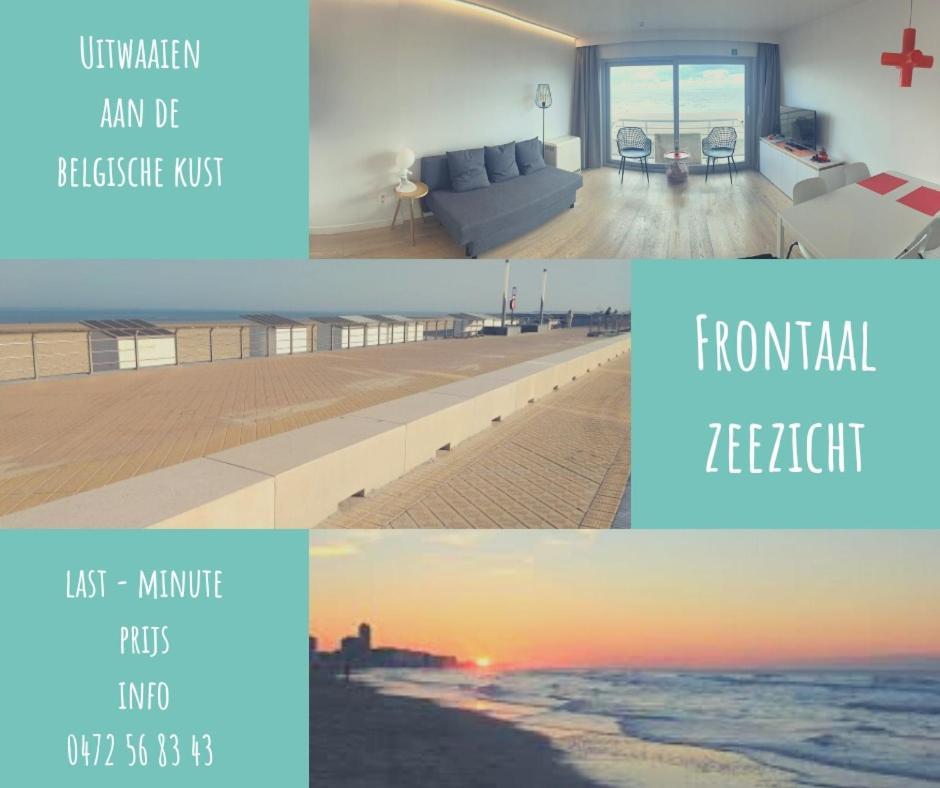 Studio Zwembad Met Frontaal Zeezicht Oostende Exteriör bild