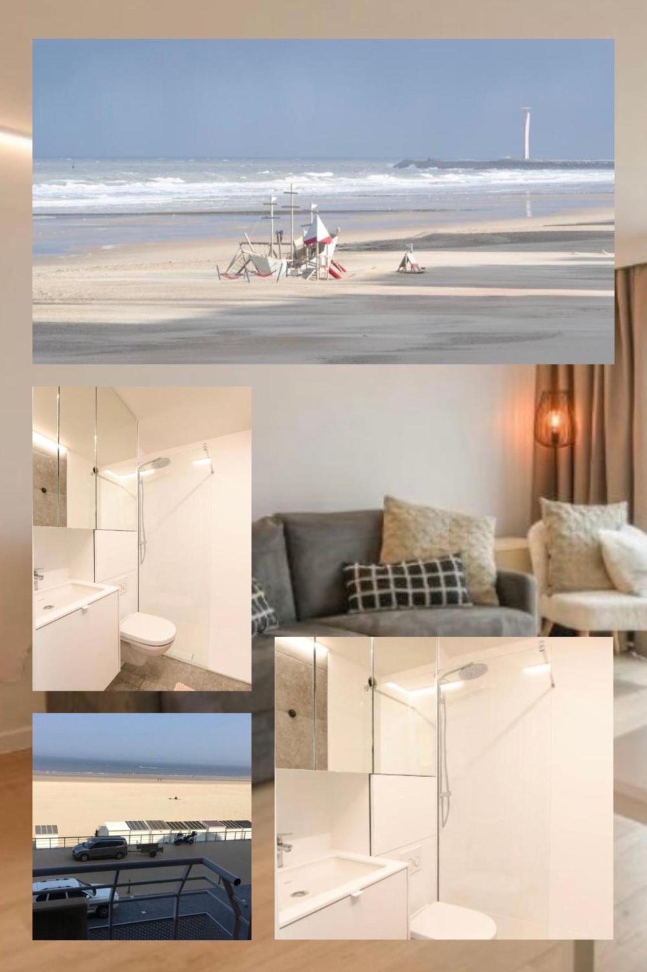 Studio Zwembad Met Frontaal Zeezicht Oostende Exteriör bild